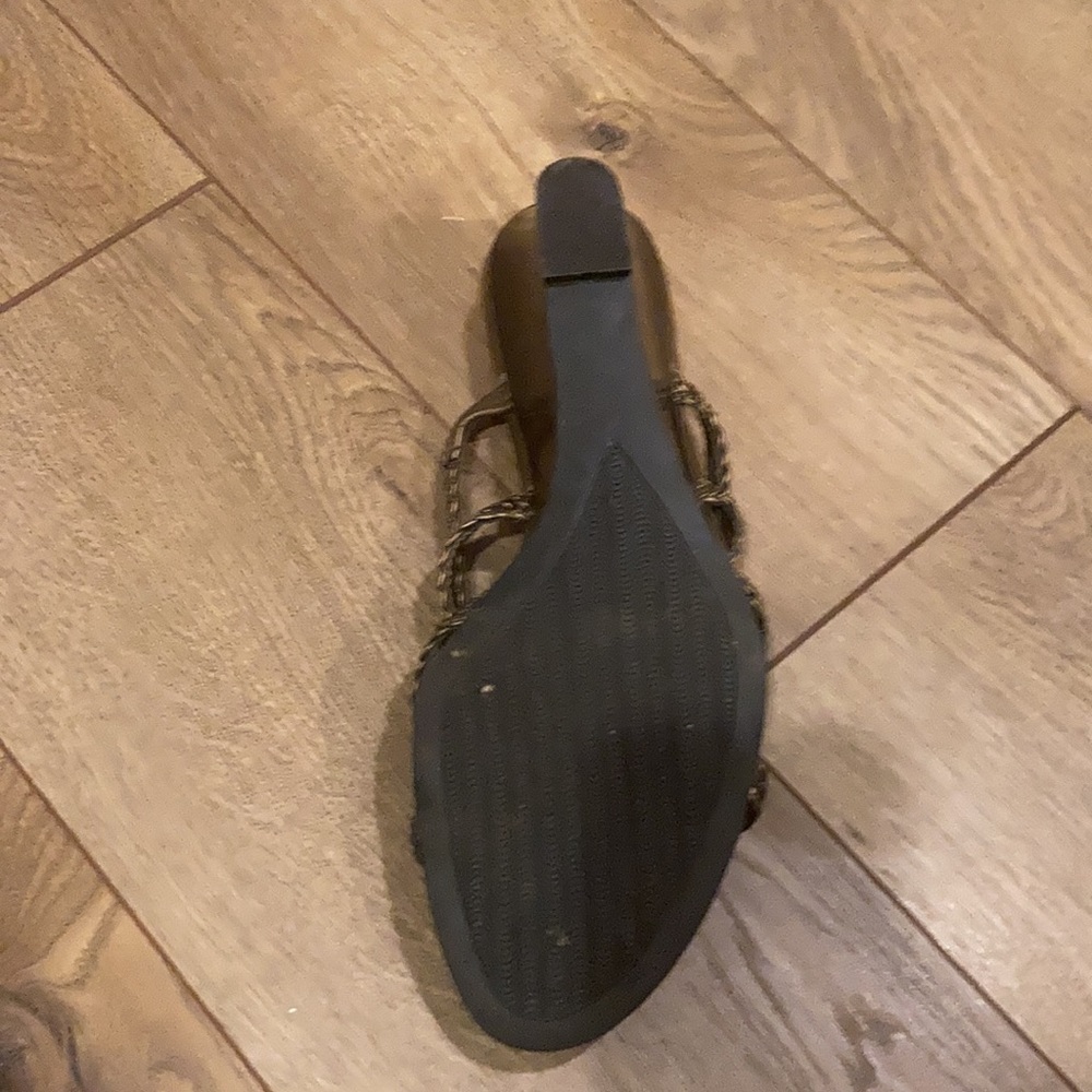 Bronze Strap Heels - Picture 7 of 9